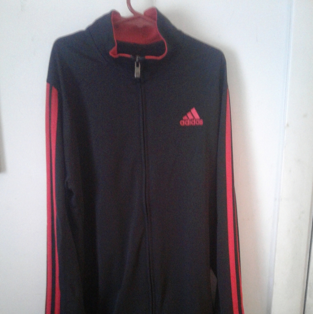 Black and red adidas vintage track jacket NEW XL